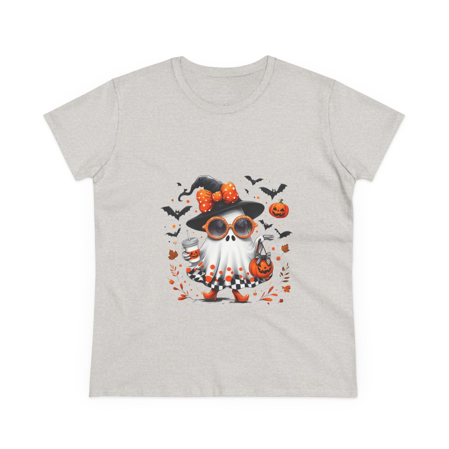 Trendy Halloween Ghost Tumbler Design | Cute Witch Ghost PNG | Spooky Season Sublimation Design for Shirts, Mugs & Decor