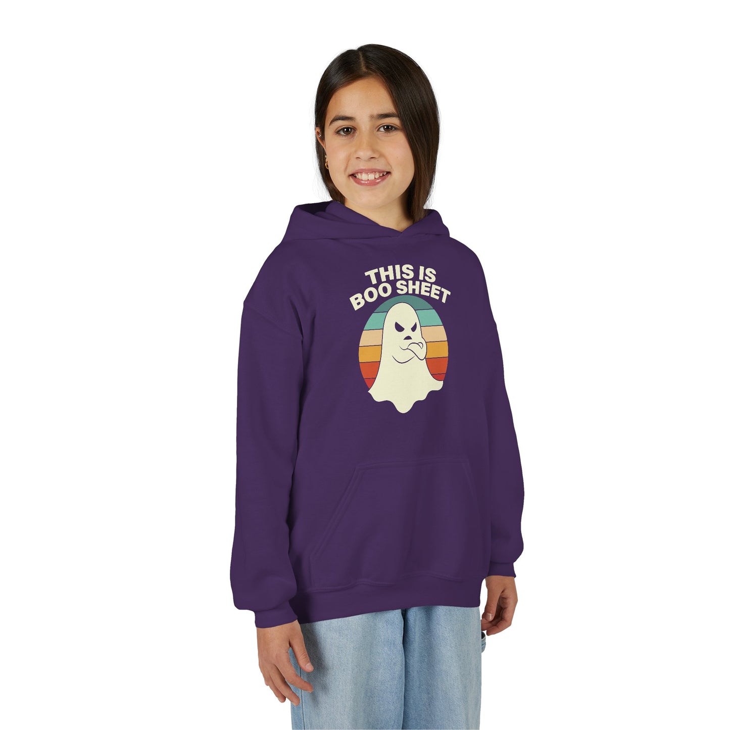This Is Boo Sheet Funny Halloween T‑Shirt | Sarcastic Ghost Shirt for Spooky Season | Retro Ghost Graphic Tee for Men & Women Kids Hoodie