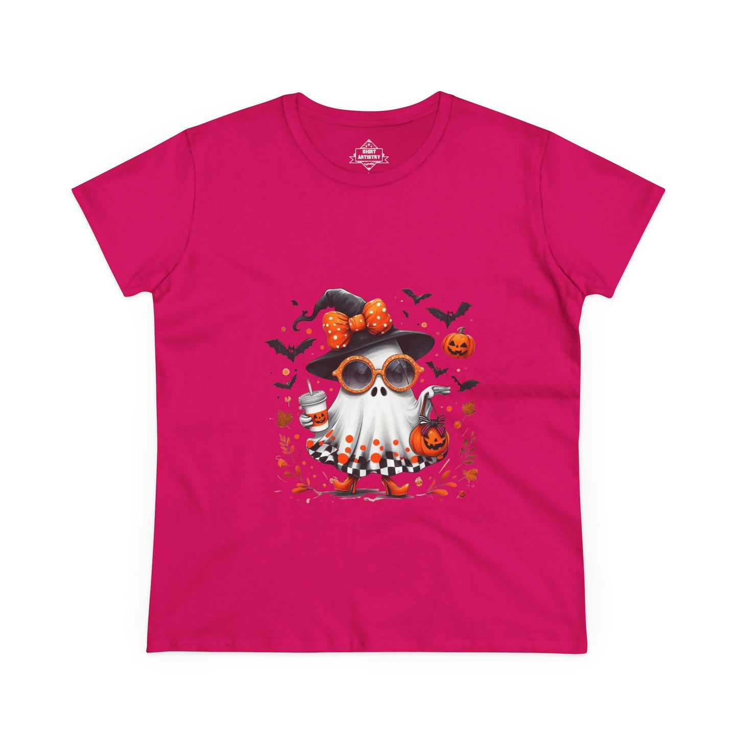 Trendy Halloween Ghost Tumbler Design | Cute Witch Ghost PNG | Spooky Season Sublimation Design for Shirts, Mugs & Decor