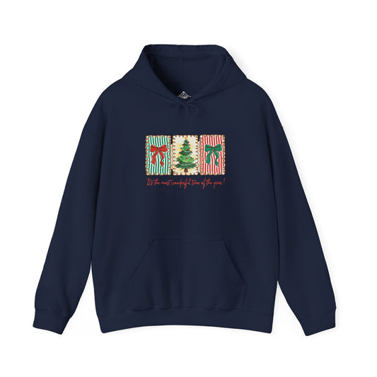 Festive Christmas Tree & Bow Design | It’s the Most Wonderful Time of the Year – Holiday Shirt, Mug, Tote & Home Decor