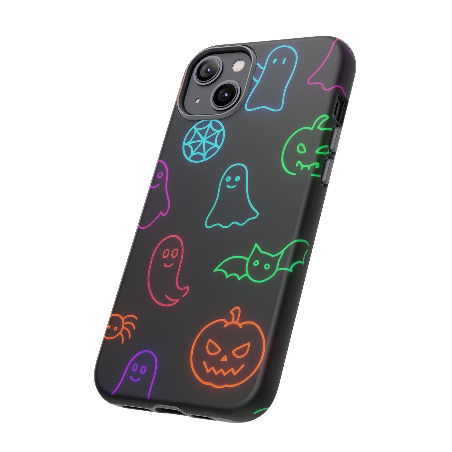 Neon Halloween Pattern | Cute Ghosts, Pumpkins & Bats Glow Design Phone Cases