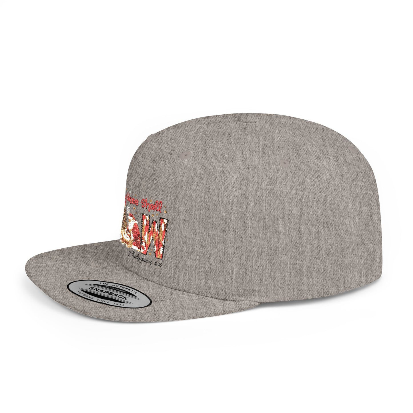 Every Knee Shall Bow Philippians 2:10 | Christian Christmas Design with Santa & Baby Jesus | Faith-Based Holiday Gift Snapback Cap