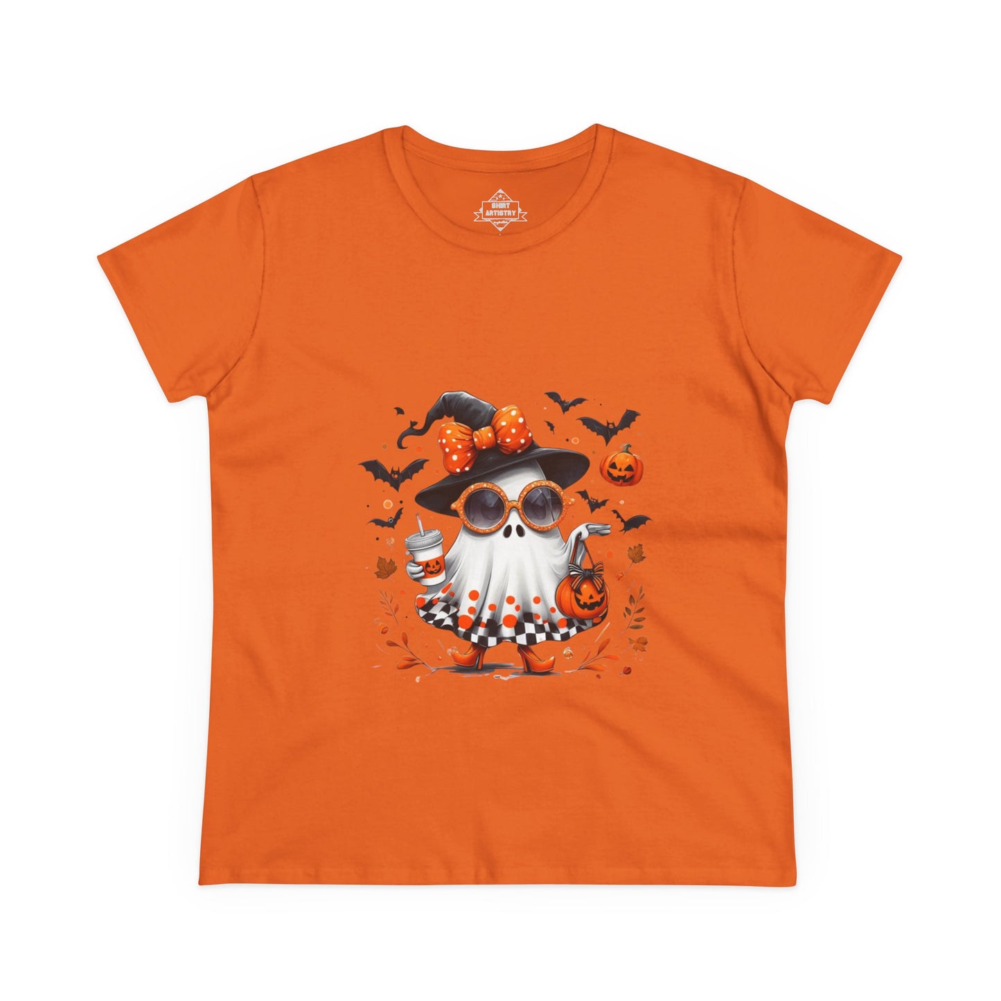 Trendy Halloween Ghost Tumbler Design | Cute Witch Ghost PNG | Spooky Season Sublimation Design for Shirts, Mugs & Decor