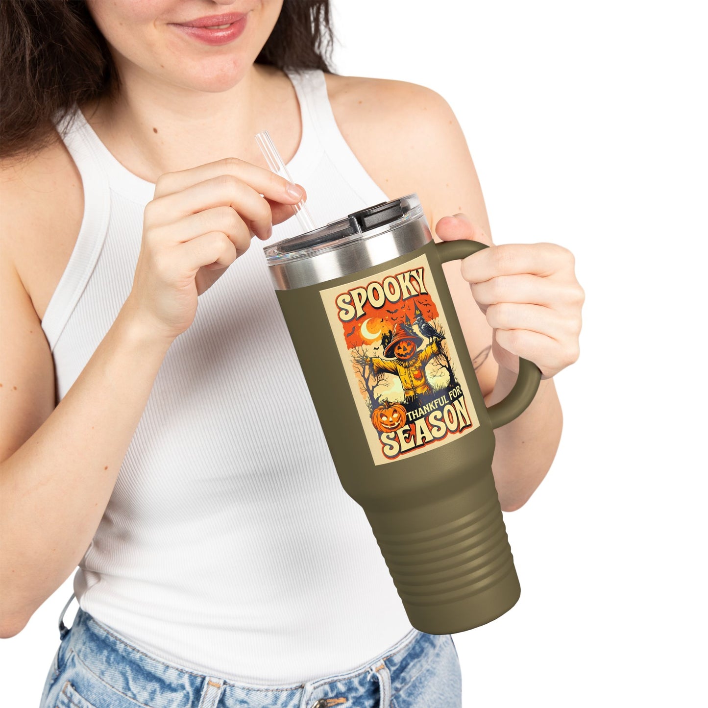 Spooky Thankful for the Season Mug π | Cute Pumpkin Halloween Coffee Cup Travel Mug