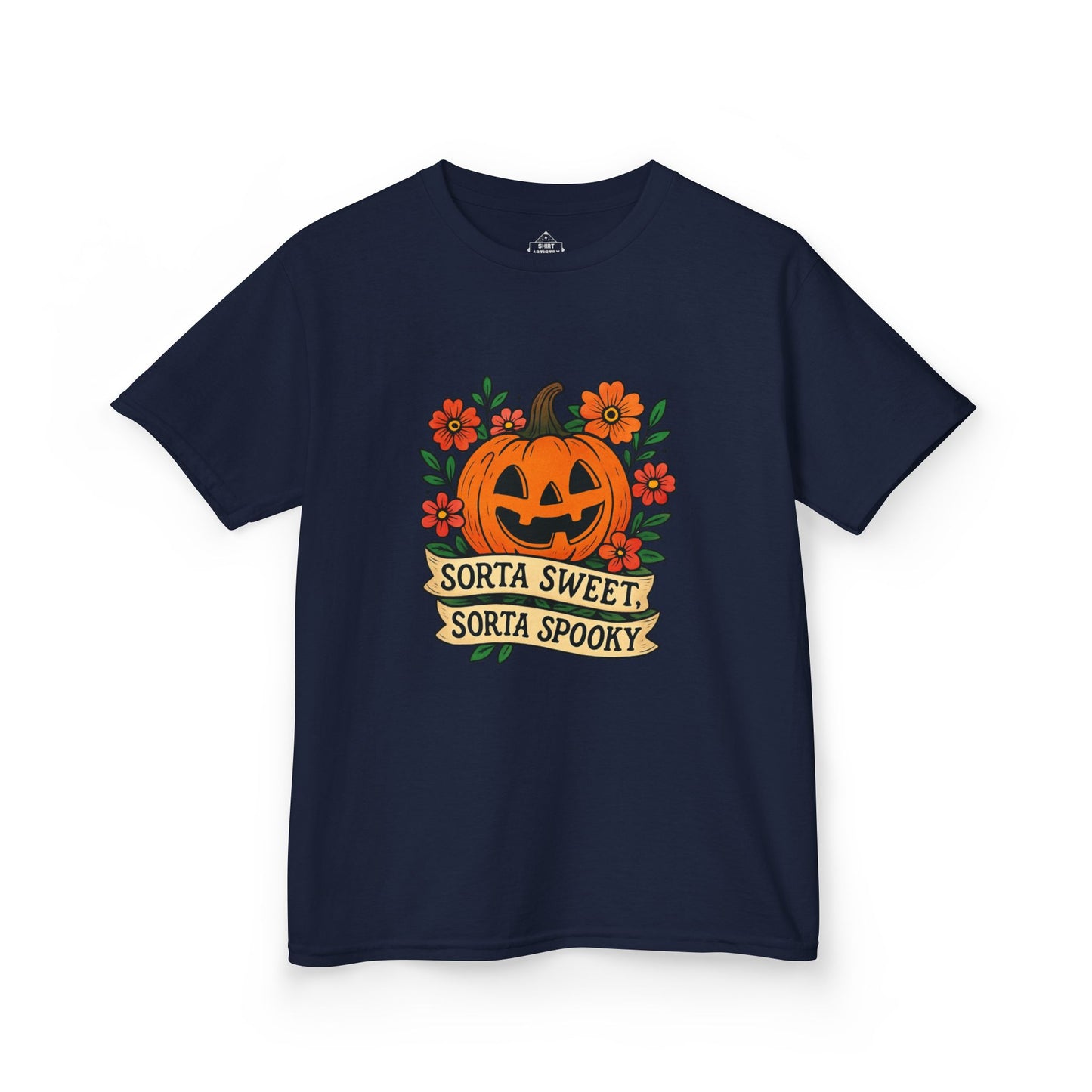 Cute Pumpkin Design – Sorta Sweet, Sorta Spooky Halloween Artwork , Kids T-Shirts