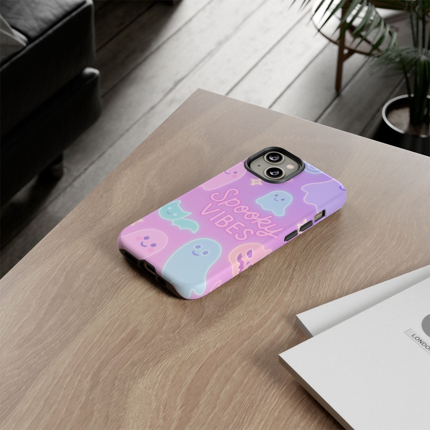 Spooky Vibes Pastel Halloween Design | Cute Ghosts, Pumpkins & Bats Aesthetic Phone Cases