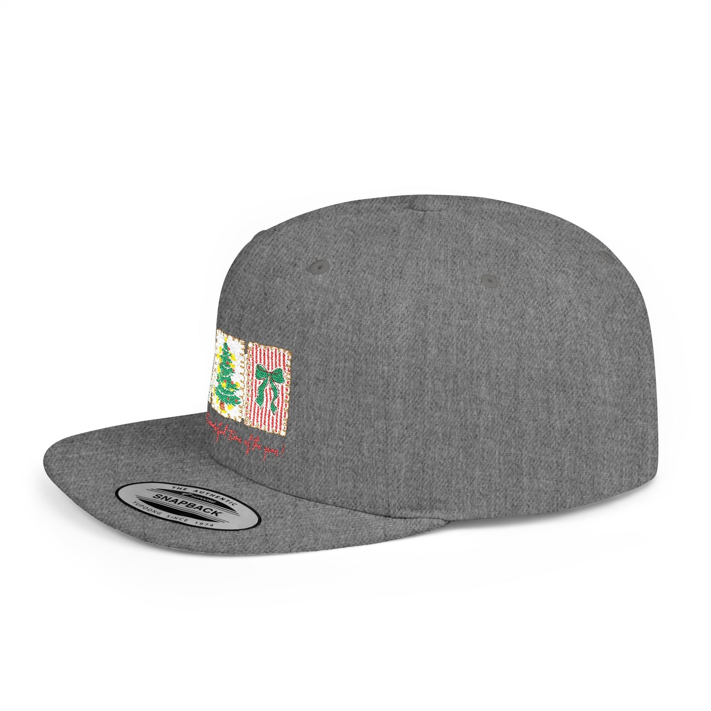 Festive Christmas Tree & Bow Design | It’s the Most Wonderful Time of the Year – Holiday Shirt, Mug, Tote & Home Decor Snapback Cap
