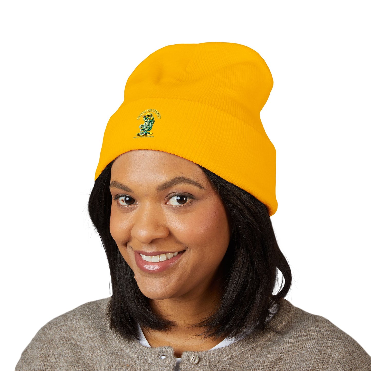 Stylish Embroidered Cuffed Beanie - Cozy Winter Hat for Fans, Gifts for Him or Her, Perfect for Holidays, Outdoor Events, Casual Wear, Cuffed Beanie