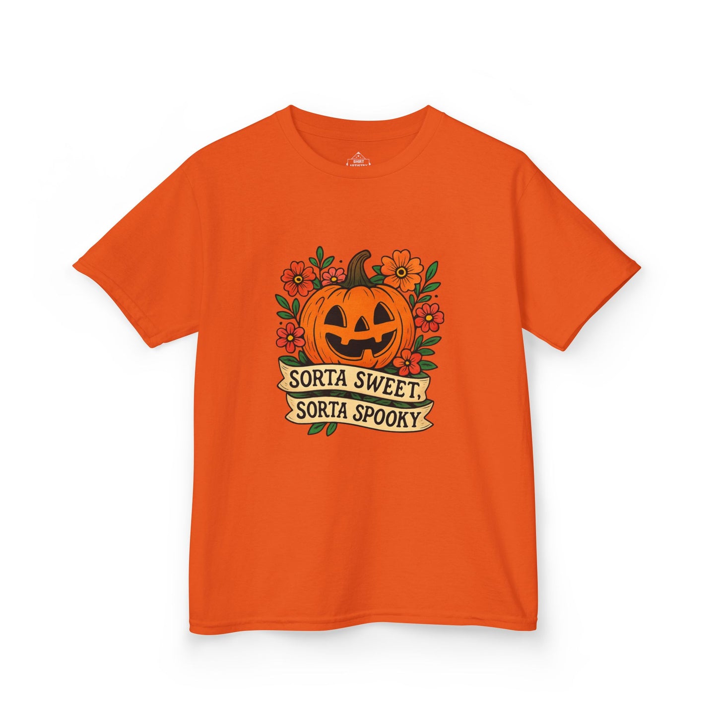 Cute Pumpkin Design – Sorta Sweet, Sorta Spooky Halloween Artwork , Kids T-Shirts