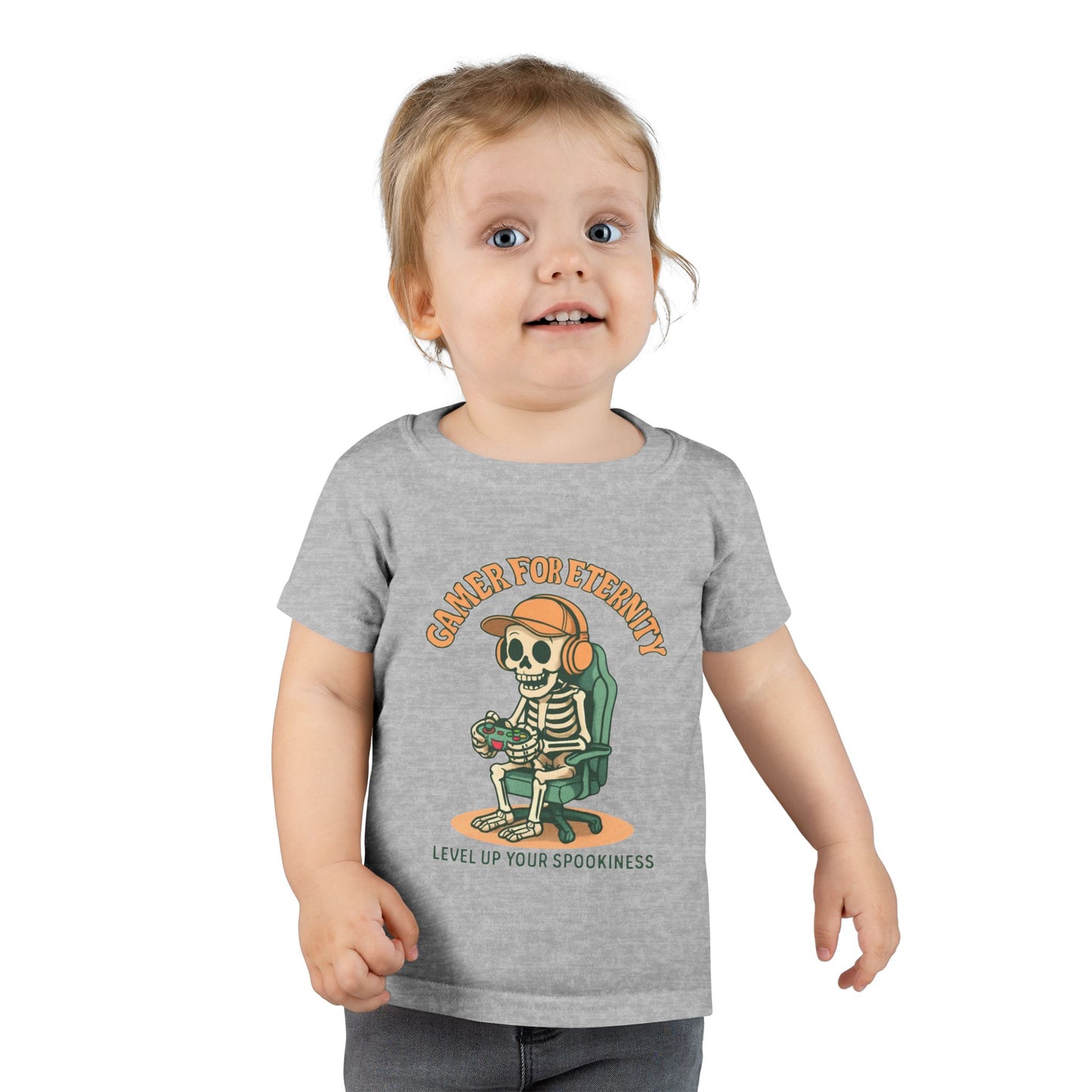 Toddler Skeleton Gamer T-Shirt, Cute Kids Tee, Halloween Costume, Birthday Gift, Casual Wear, Funny Toddler Shirt, Toddler T-Shirt