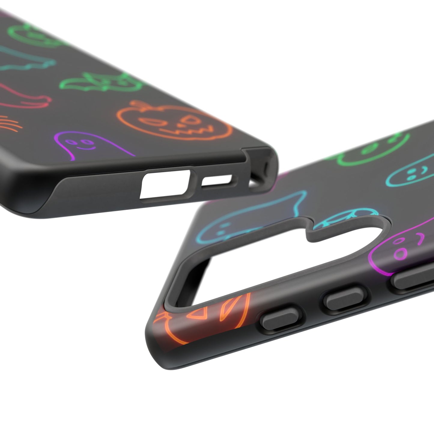 Neon Halloween Pattern | Cute Ghosts, Pumpkins & Bats Glow Design Phone Cases