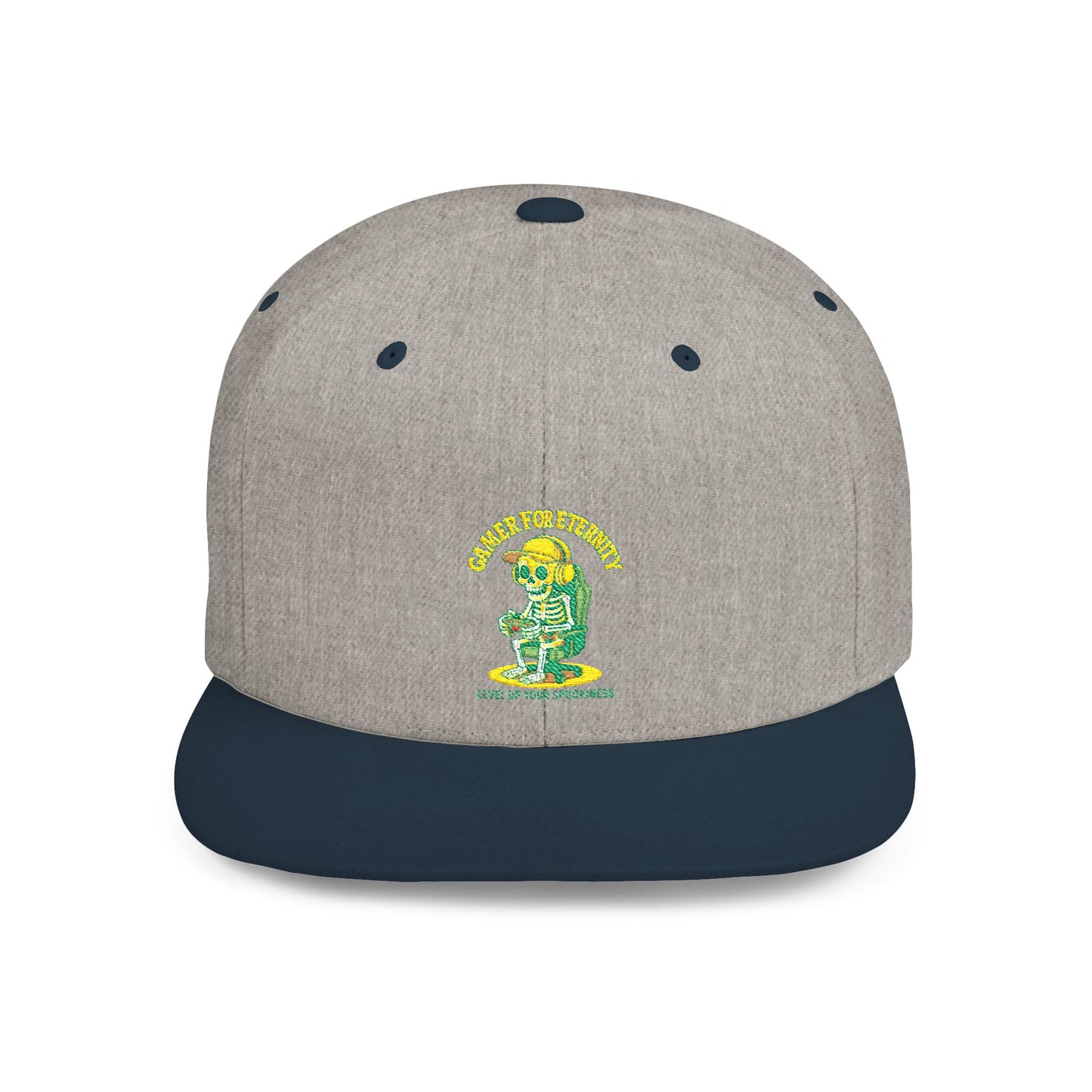 Trendy Flat Bill Snapback Hat, Casual Outdoor Cap, Custom Graphic Hat, Perfect for Summer Festivals, Streetwear Accessory, Snapback Cap