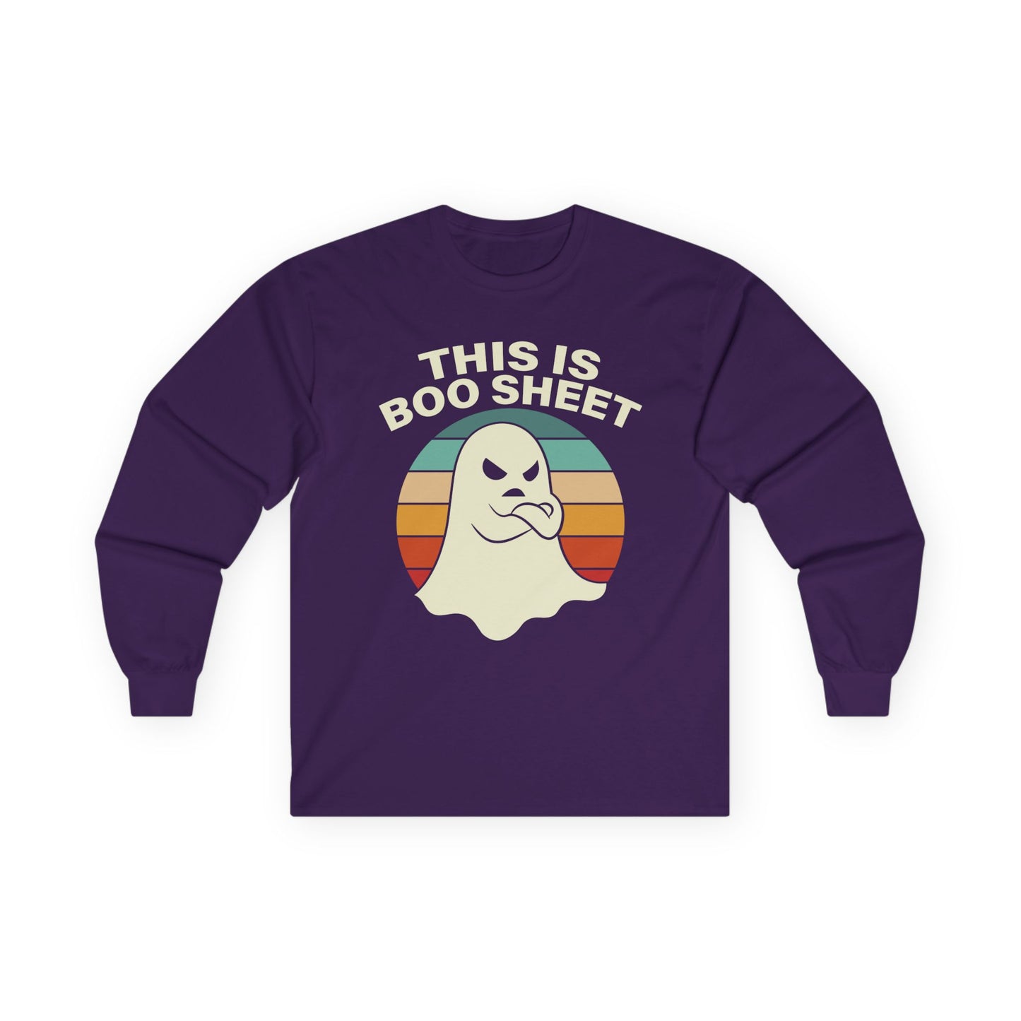 This Is Boo Sheet Funny Halloween T‑Shirt | Sarcastic Ghost Shirt for Spooky Season | Retro Ghost Graphic Tee for Men & Women