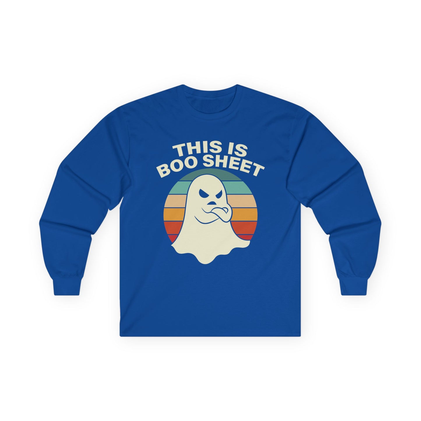 This Is Boo Sheet Funny Halloween T‑Shirt | Sarcastic Ghost Shirt for Spooky Season | Retro Ghost Graphic Tee for Men & Women