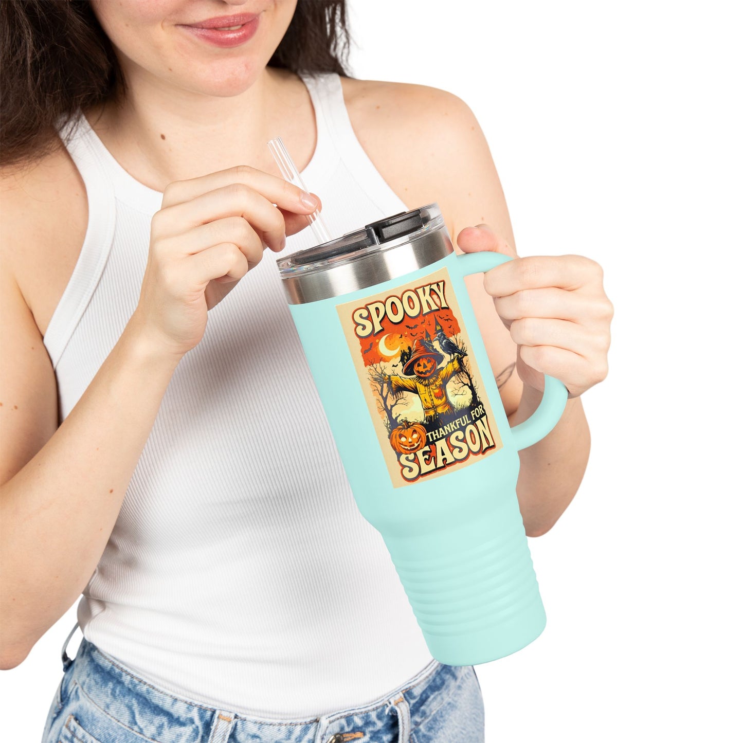 Spooky Thankful for the Season Mug π | Cute Pumpkin Halloween Coffee Cup Travel Mug