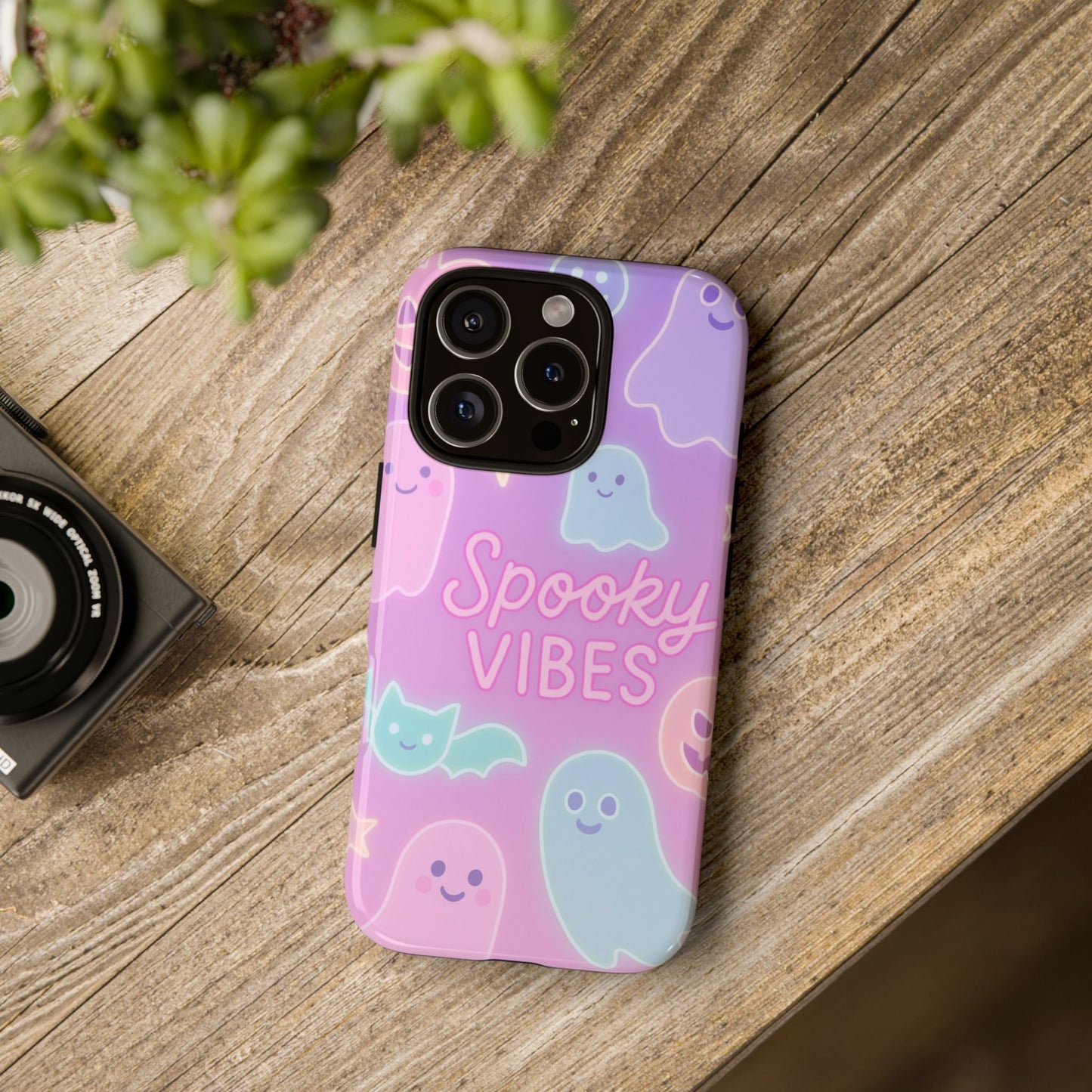 Spooky Vibes Pastel Halloween Design | Cute Ghosts, Pumpkins & Bats Aesthetic Phone Cases