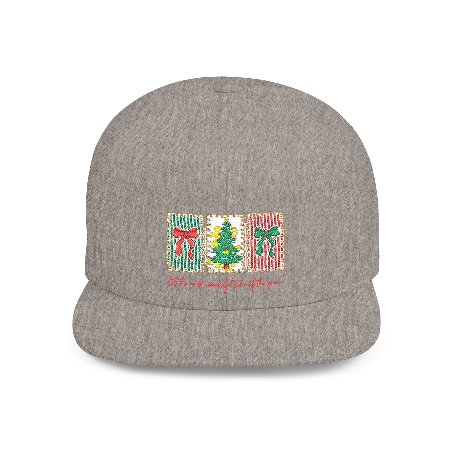 Festive Christmas Tree & Bow Design | It’s the Most Wonderful Time of the Year – Holiday Shirt, Mug, Tote & Home Decor Snapback Cap