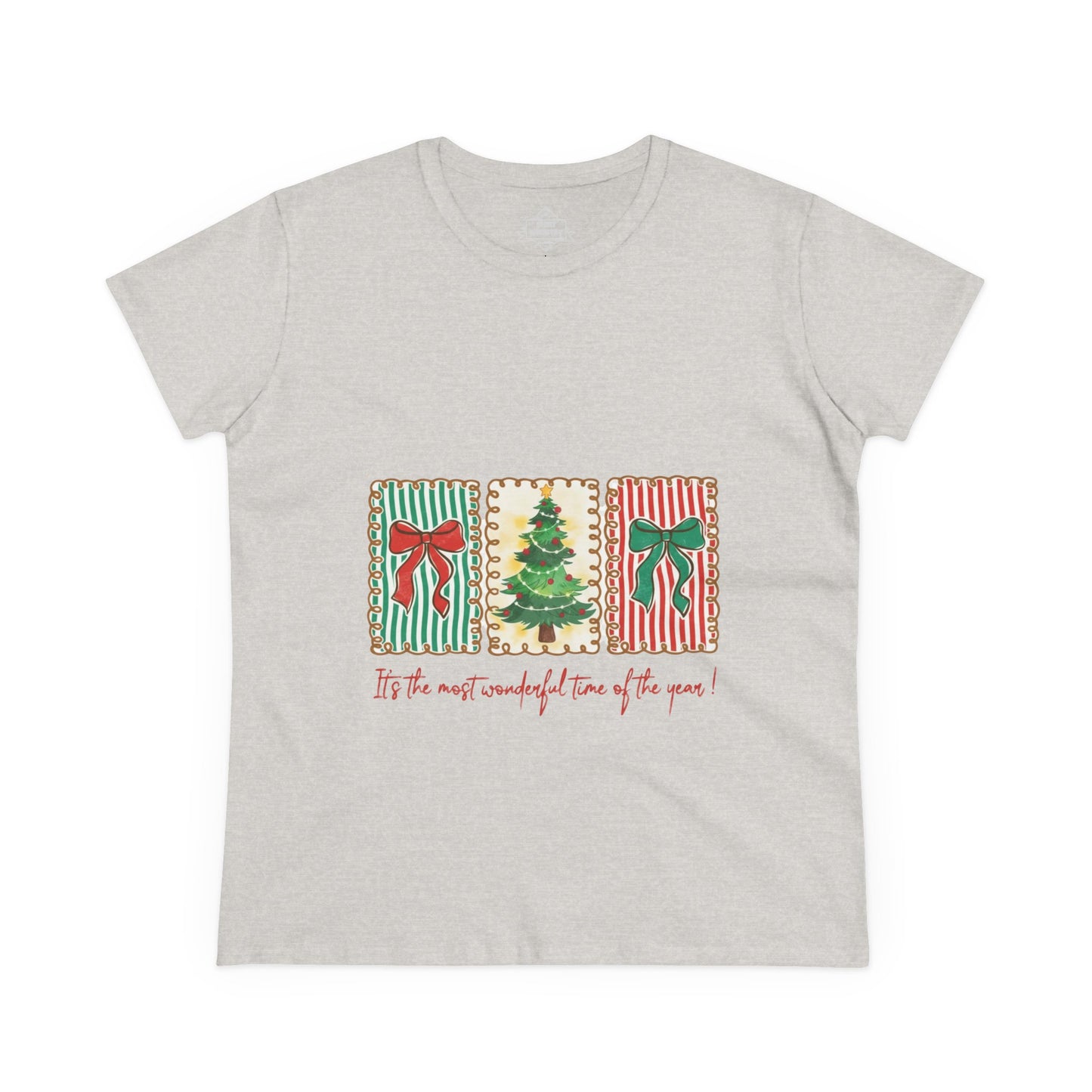 Festive Christmas Tree & Bow Design | It’s the Most Wonderful Time of the Year – Holiday Shirt, Mug, Tote & Home Decor