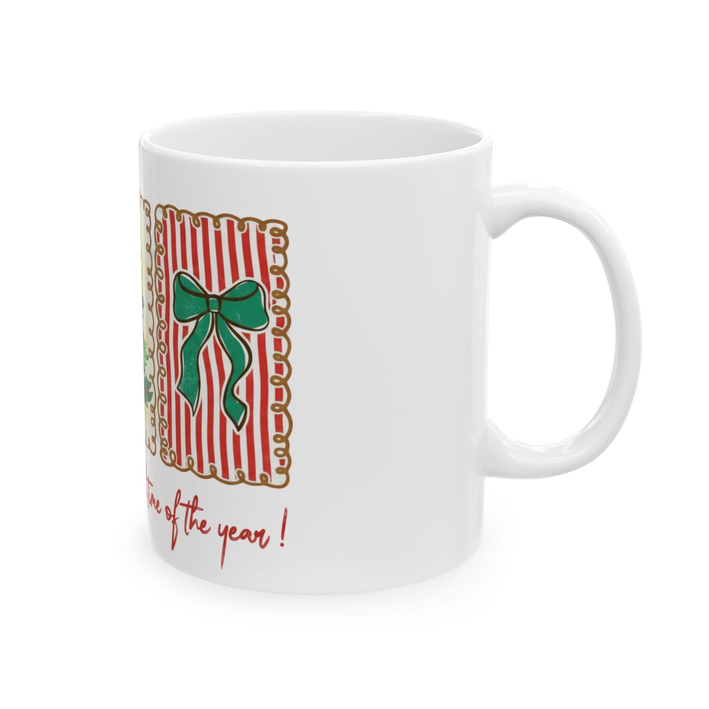 Copy of Neon Halloween Pattern | Cute Ghosts, Pumpkins & Bats Glow Design Ceramic Mug