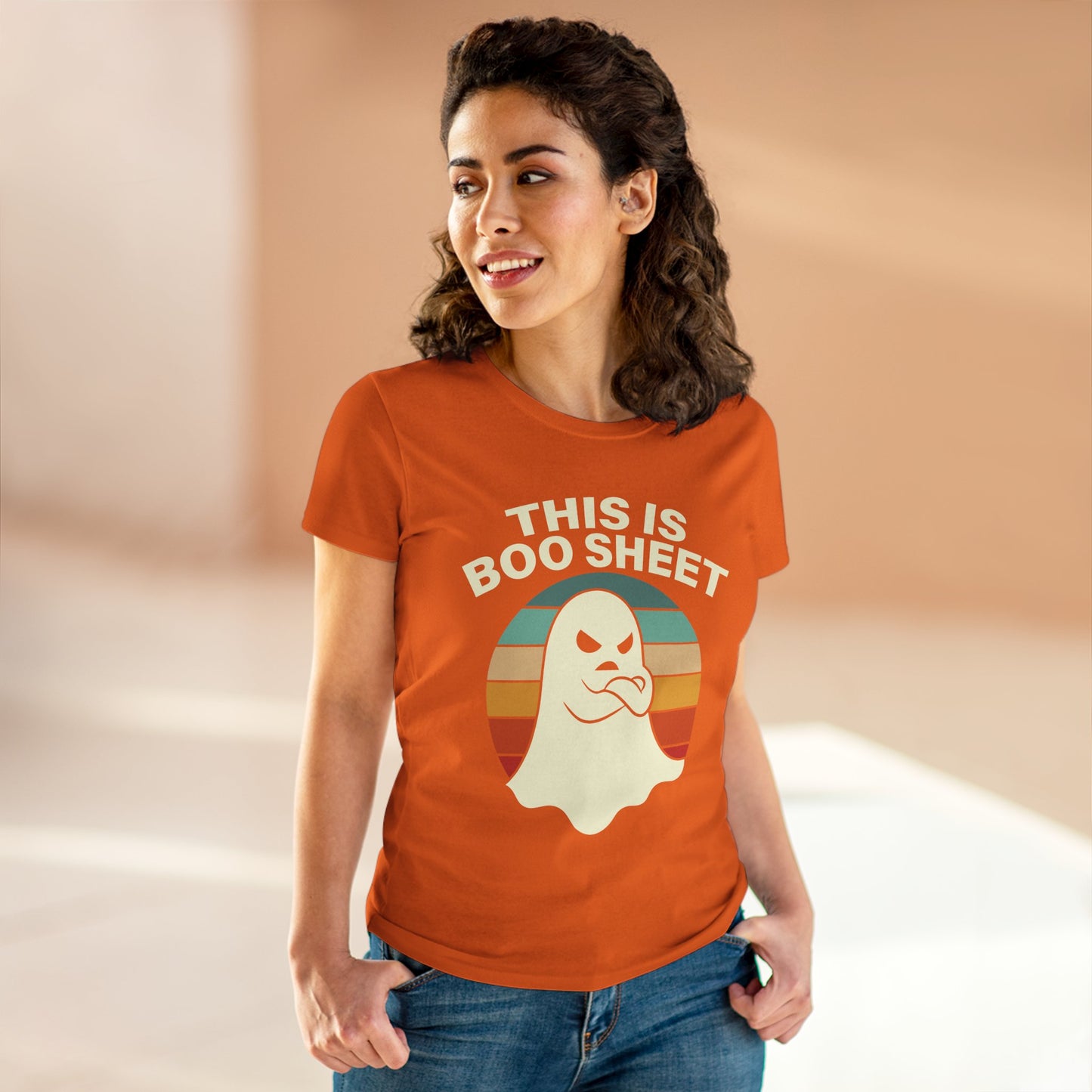 This Is Boo Sheet Funny Halloween | Sarcastic Ghost Shirt for Spooky Season | Retro Ghost Graphic Tee for Men & Women