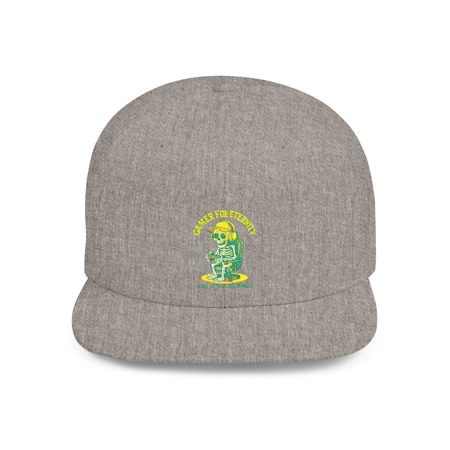Trendy Flat Bill Snapback Hat, Casual Outdoor Cap, Custom Graphic Hat, Perfect for Summer Festivals, Streetwear Accessory, Snapback Cap