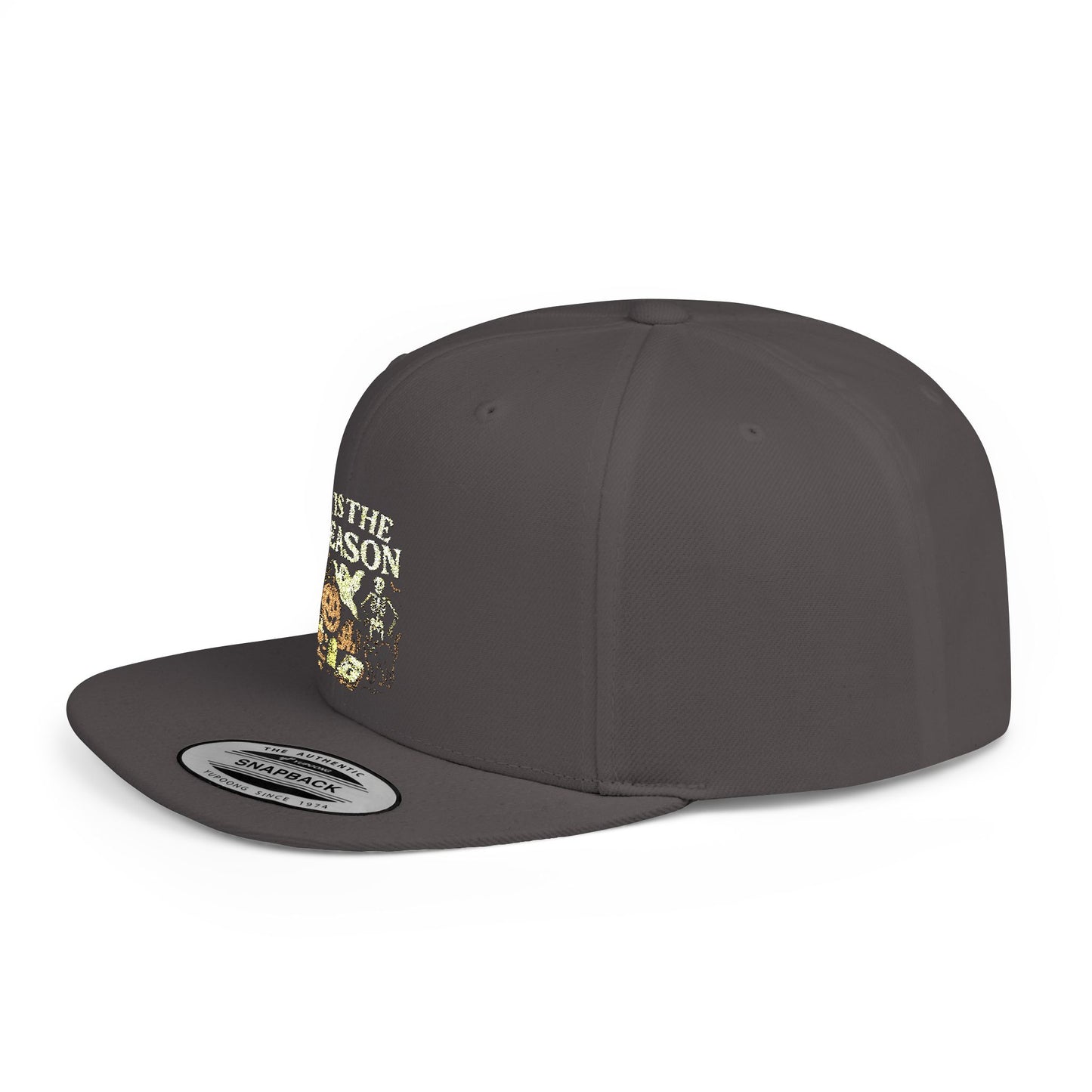 ‘Tis the Season Halloween  | Vintage Spooky Season Shirt with Ghost, Skeleton & Pumpkin | Retro Halloween Graphic Tee for Fall Snapback Cap