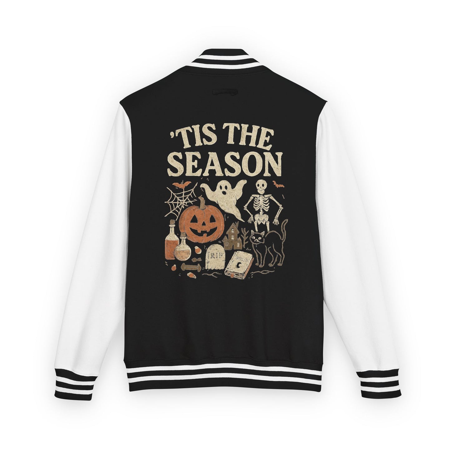 ‘Tis the Season Halloween  | Vintage Spooky Season Shirt with Ghost, Skeleton & Pumpkin | Retro Halloween Graphic Tee for Fall