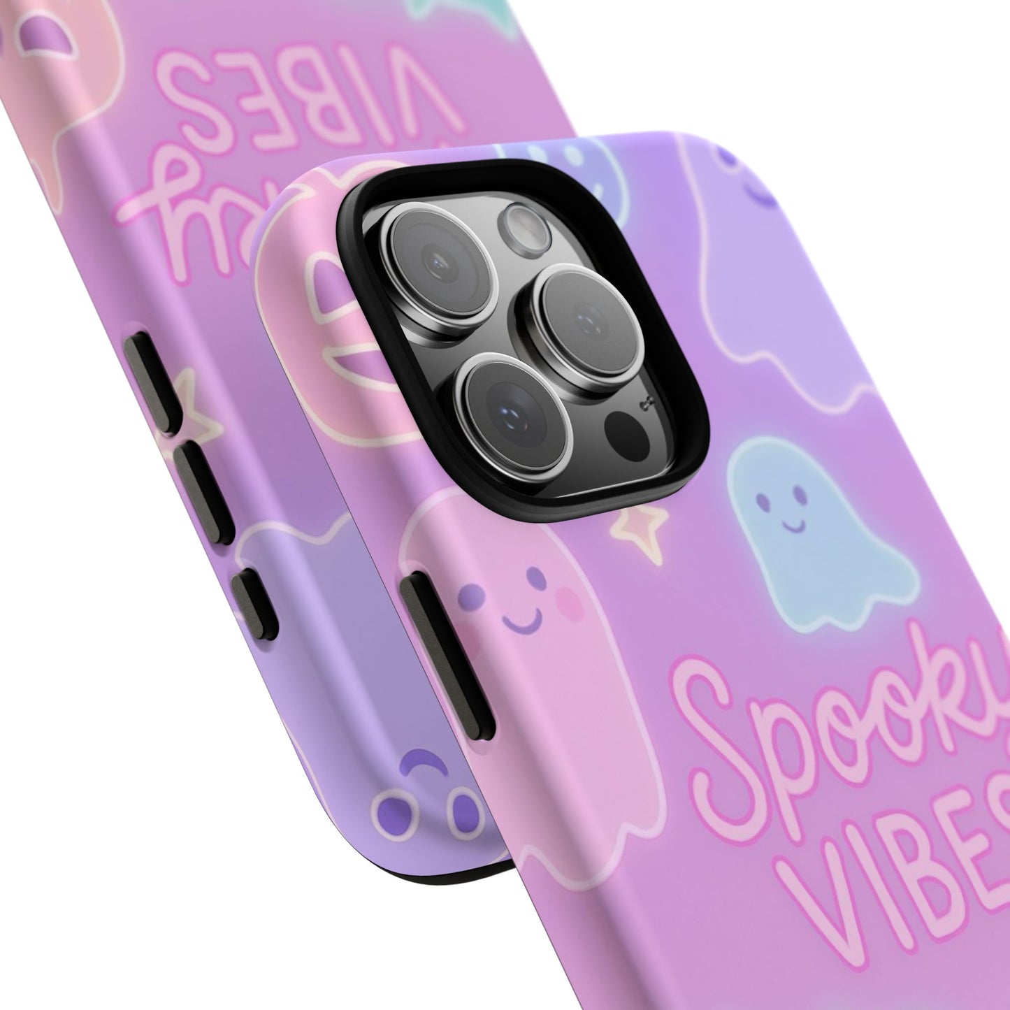 Spooky Vibes Pastel Halloween Design | Cute Ghosts, Pumpkins & Bats Aesthetic Phone Cases