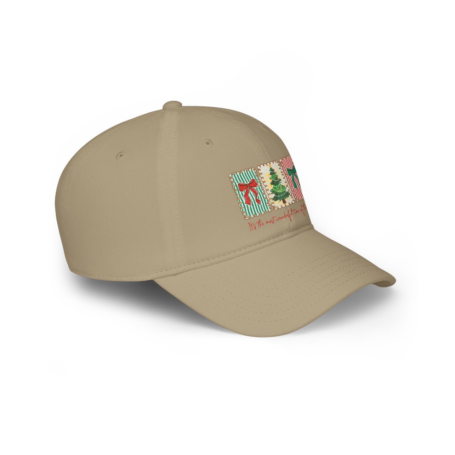 Festive Christmas Tree & Bow Design | It’s the Most Wonderful Time of the Year – Holiday Shirt, Mug, Tote & Home Decor Baseball Caps