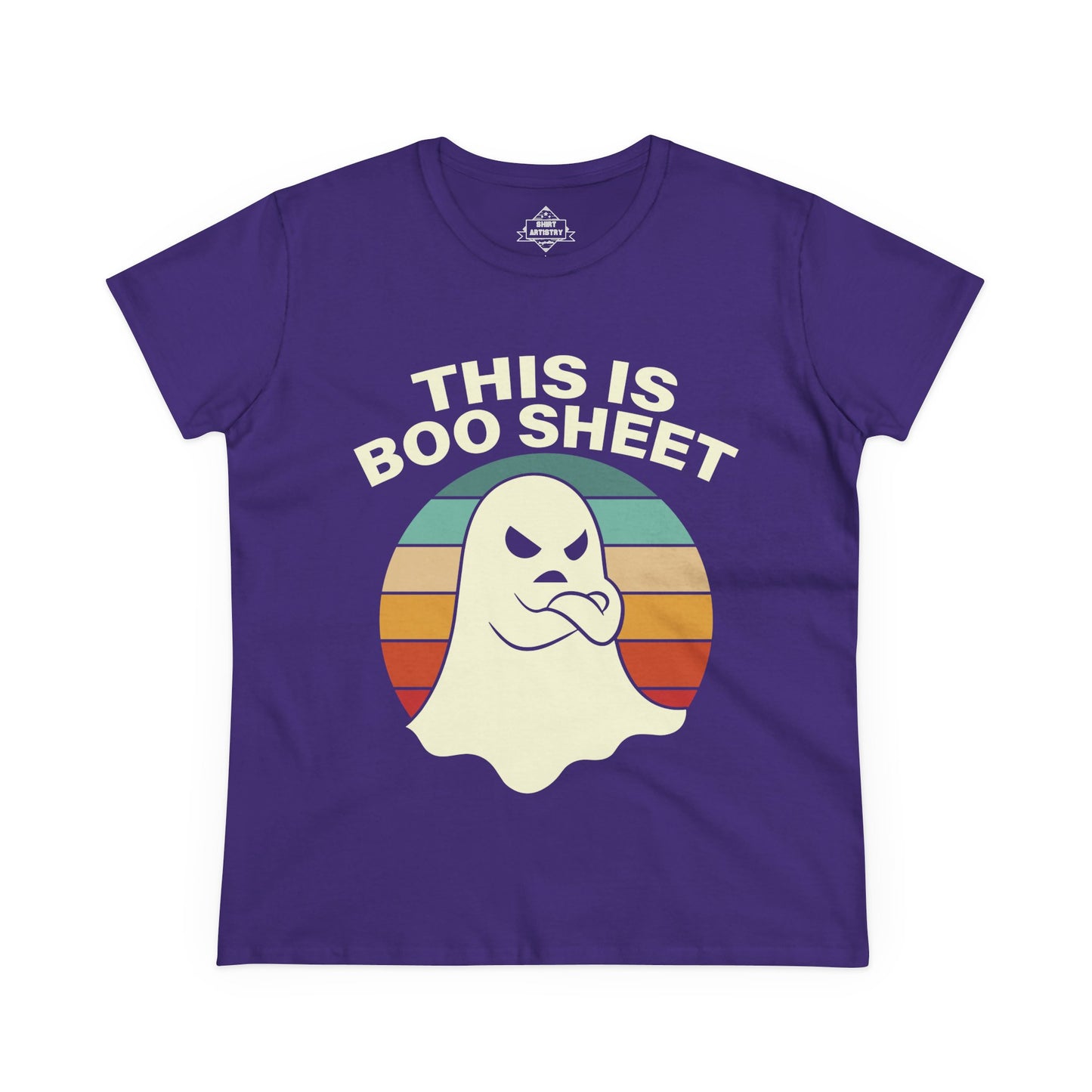 This Is Boo Sheet Funny Halloween | Sarcastic Ghost Shirt for Spooky Season | Retro Ghost Graphic Tee for Men & Women