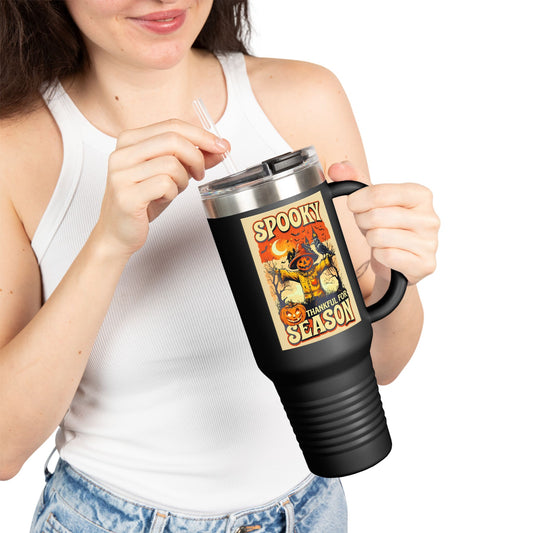 Spooky Thankful for the Season Mug 🎃 | Cute Pumpkin Halloween Coffee Cup Travel Mug