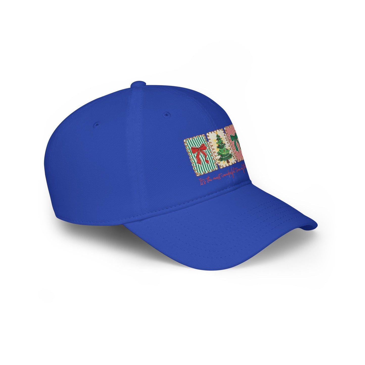 Festive Christmas Tree & Bow Design | It’s the Most Wonderful Time of the Year – Holiday Shirt, Mug, Tote & Home Decor Baseball Caps