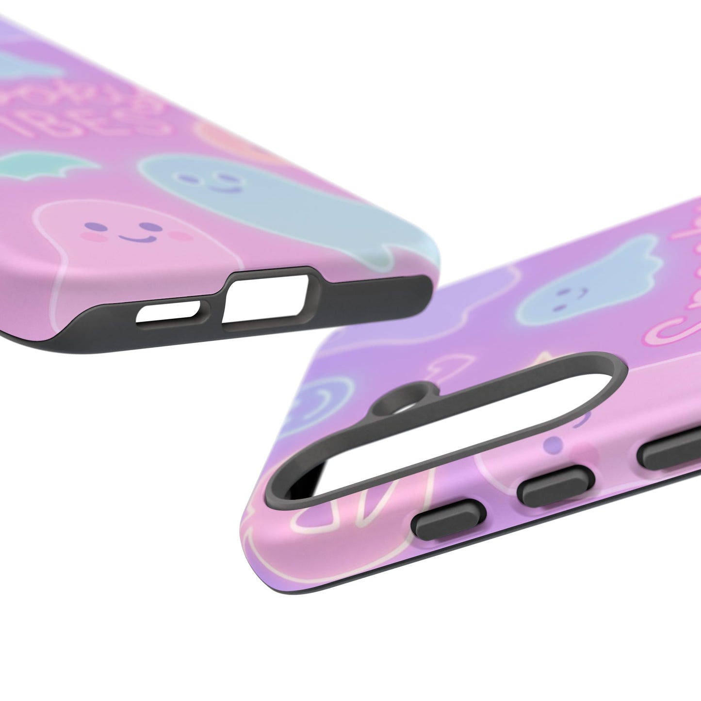Spooky Vibes Pastel Halloween Design | Cute Ghosts, Pumpkins & Bats Aesthetic Phone Cases