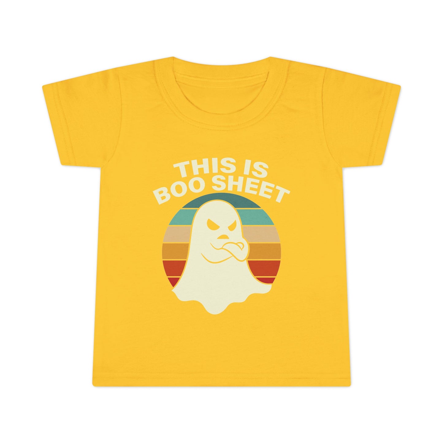 This Is Boo Sheet Funny Halloween T‑Shirt | Sarcastic Ghost Shirt for Spooky Season | Retro Ghost Graphic Tee for Men & Women Toddler T-Shirt