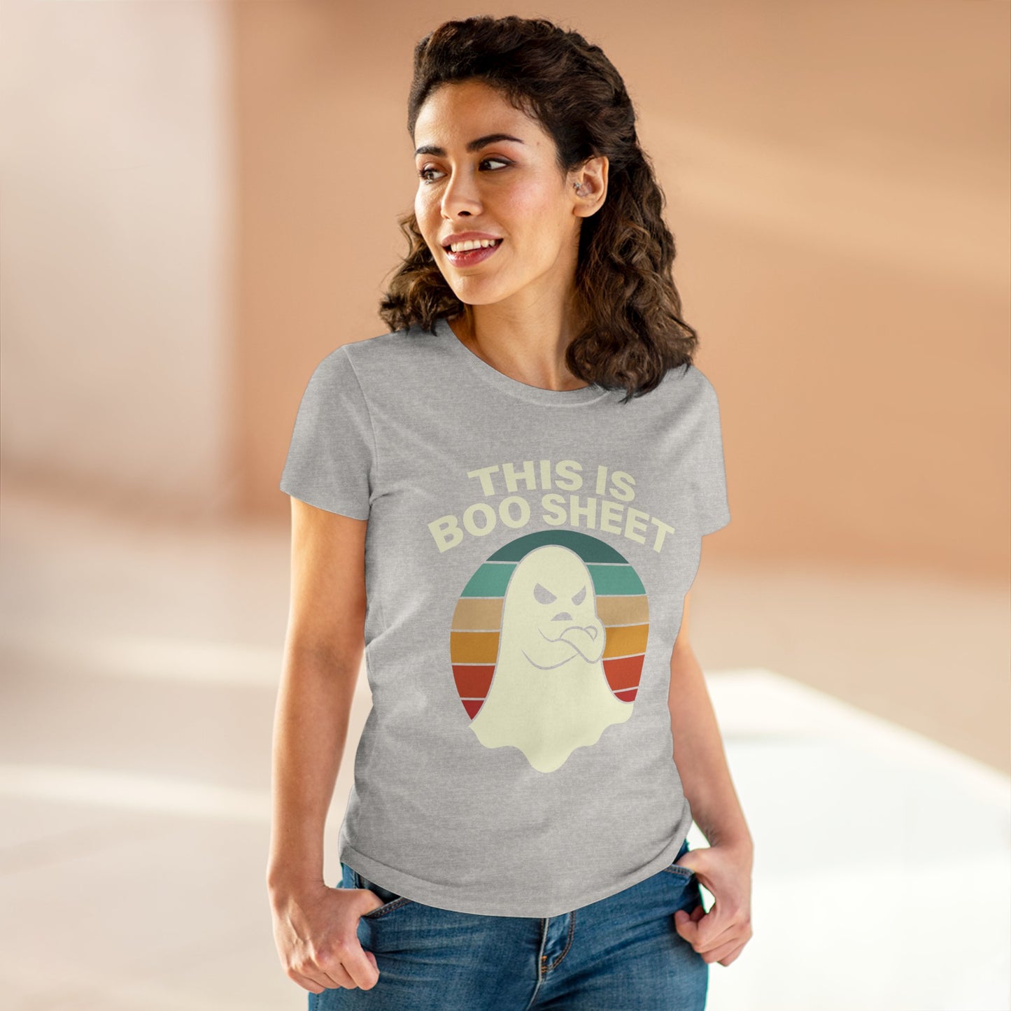 This Is Boo Sheet Funny Halloween | Sarcastic Ghost Shirt for Spooky Season | Retro Ghost Graphic Tee for Men & Women