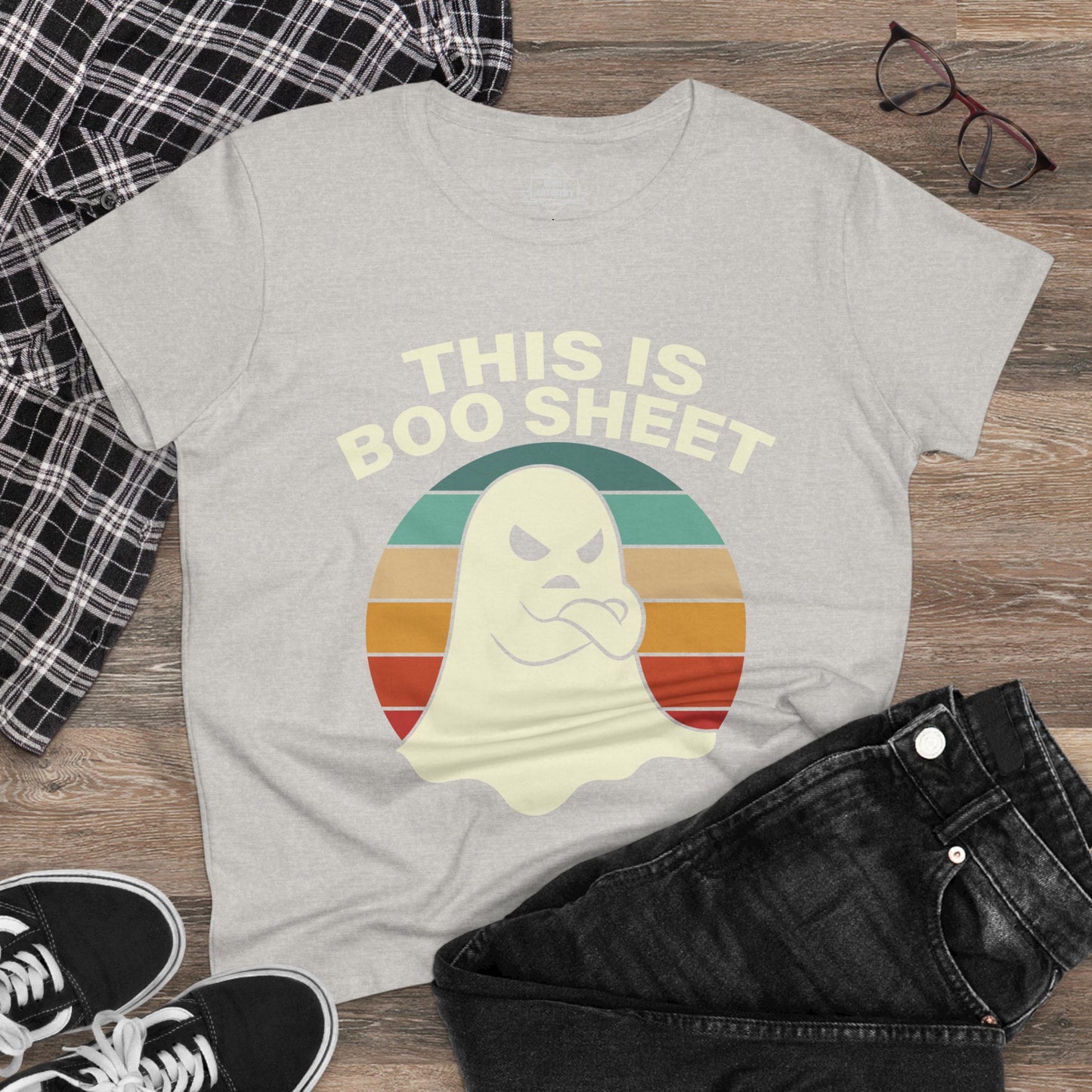 This Is Boo Sheet Funny Halloween | Sarcastic Ghost Shirt for Spooky Season | Retro Ghost Graphic Tee for Men & Women