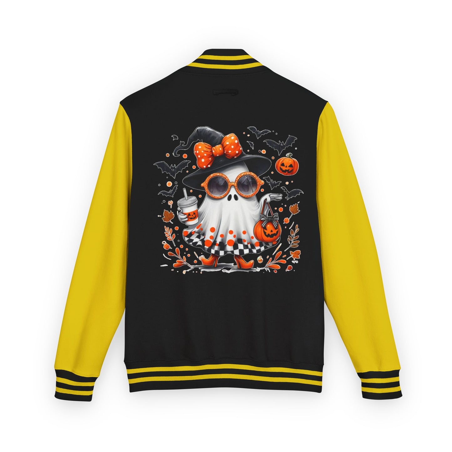 Trendy Halloween Ghost with Witch  Sunglasses | Cute Spooky Chic Pumpkin Art Print | Fashion Ghost Fall Aesthetic Design