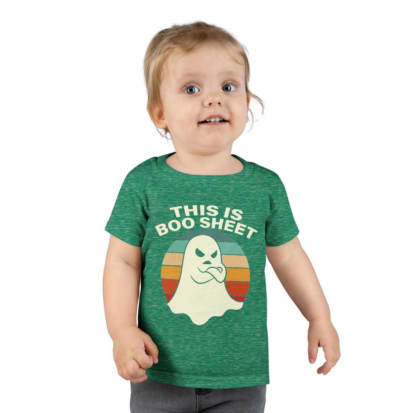 This Is Boo Sheet Funny Halloween T‑Shirt | Sarcastic Ghost Shirt for Spooky Season | Retro Ghost Graphic Tee for Men & Women Toddler T-Shirt