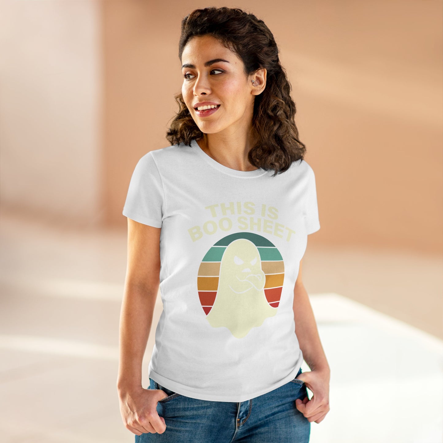 This Is Boo Sheet Funny Halloween | Sarcastic Ghost Shirt for Spooky Season | Retro Ghost Graphic Tee for Men & Women