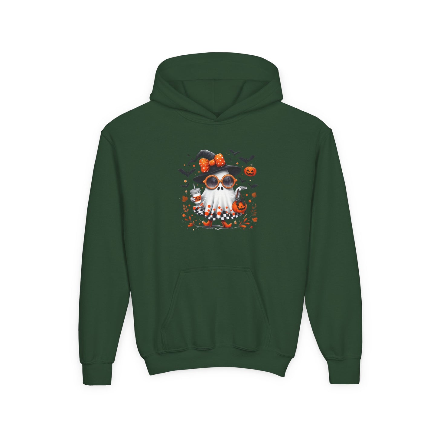 Cute Halloween Ghost T-Shirt | Trendy Witch Ghost Outfit | Spooky Fall Shirt for Women | Pumpkin Aesthetic Halloween Apparel Gift Kids Hoodie