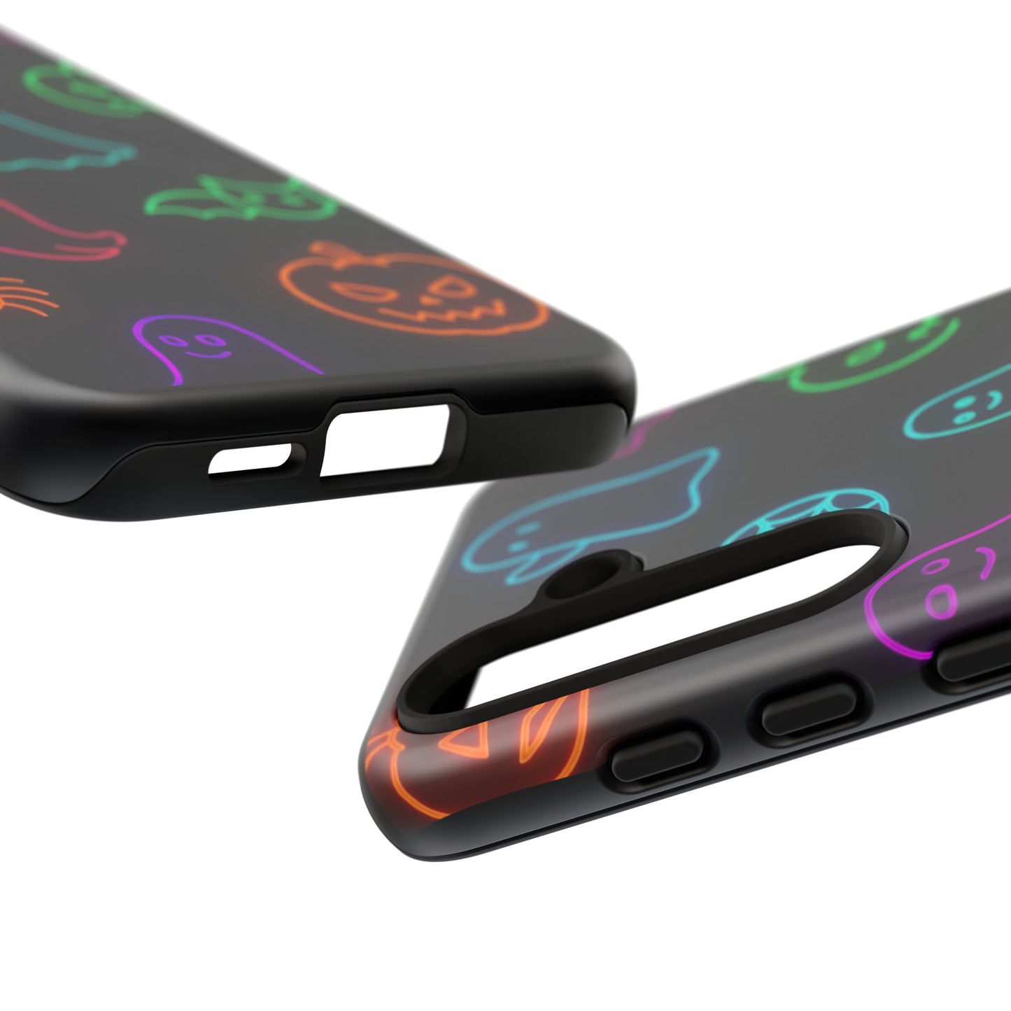 Neon Halloween Pattern | Cute Ghosts, Pumpkins & Bats Glow Design Phone Cases