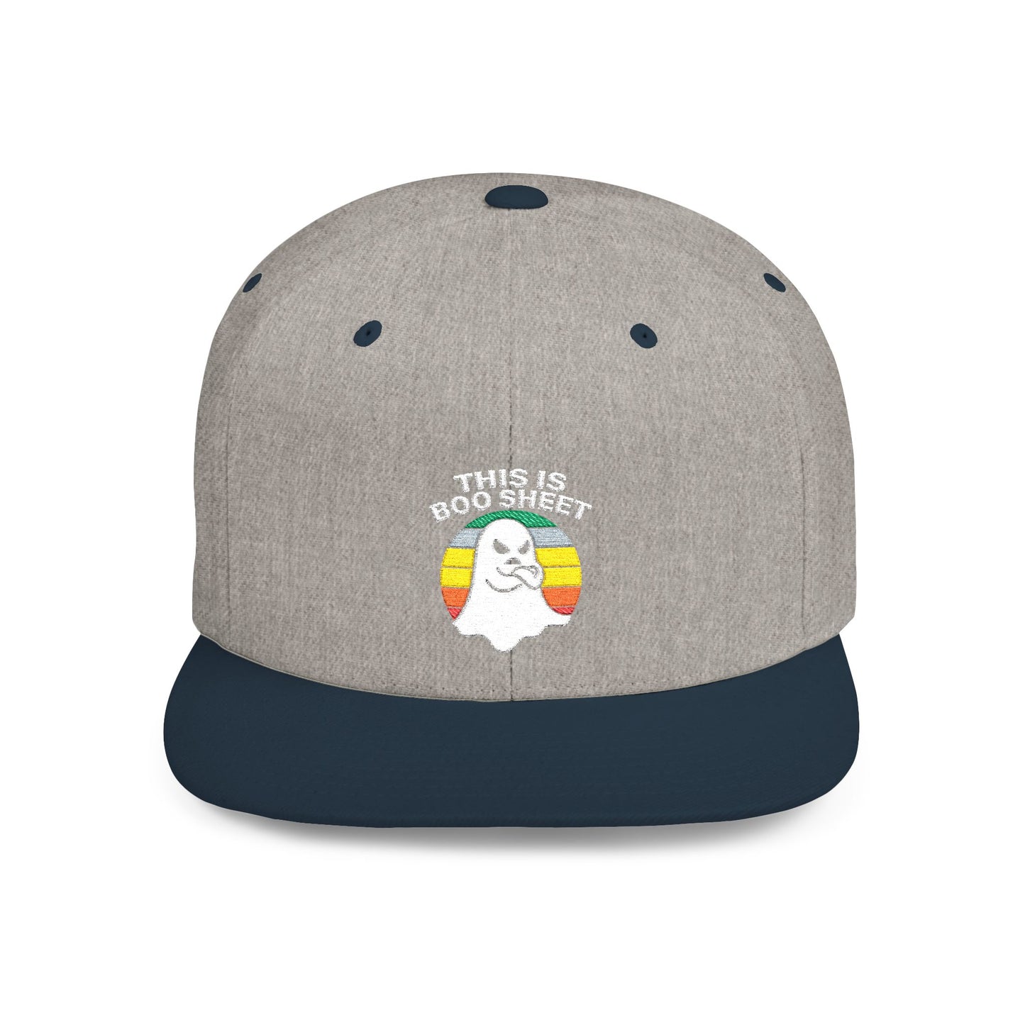 This Is Boo Sheet Funny Halloween T‑Shirt | Sarcastic Ghost Shirt for Spooky Season | Retro Ghost Graphic Tee for Men & Women Snapback Cap