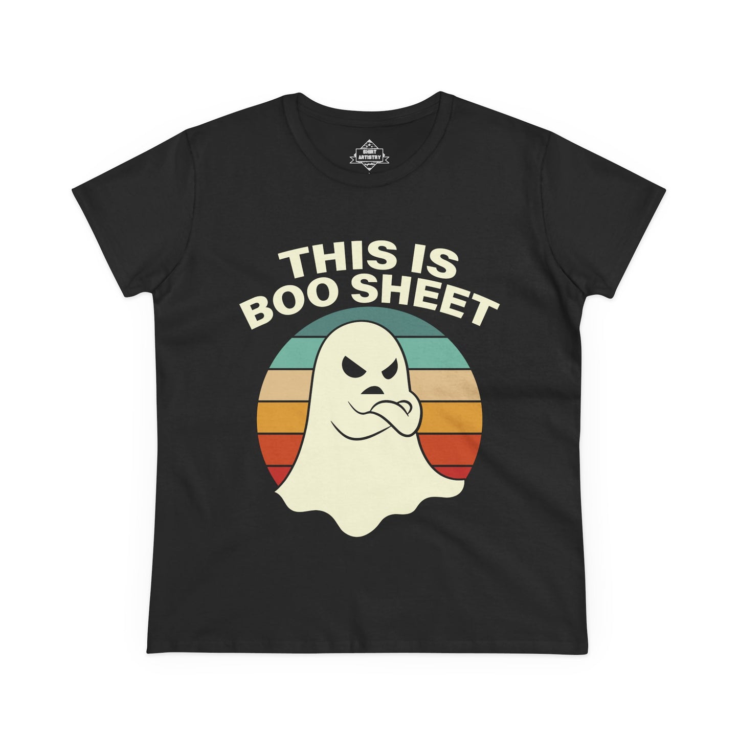 This Is Boo Sheet Funny Halloween | Sarcastic Ghost Shirt for Spooky Season | Retro Ghost Graphic Tee for Men & Women