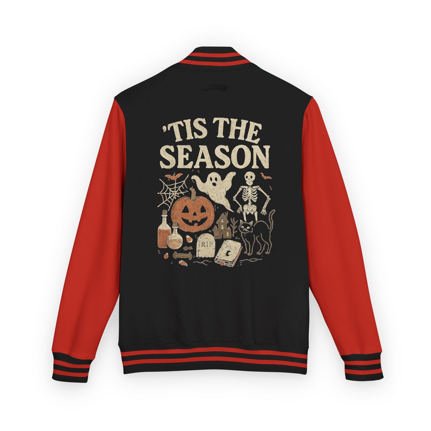 ‘Tis the Season Halloween  | Vintage Spooky Season Shirt with Ghost, Skeleton & Pumpkin | Retro Halloween Graphic Tee for Fall