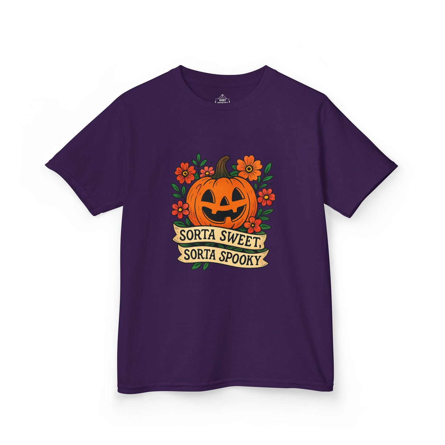 Cute Pumpkin Design – Sorta Sweet, Sorta Spooky Halloween Artwork , Kids T-Shirts