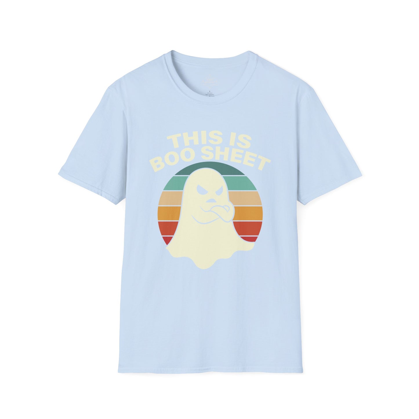 This Is Boo Sheet Funny Halloween T‑Shirt | Sarcastic Ghost Shirt for Spooky Season | Retro Ghost Graphic Tee for Men & Women