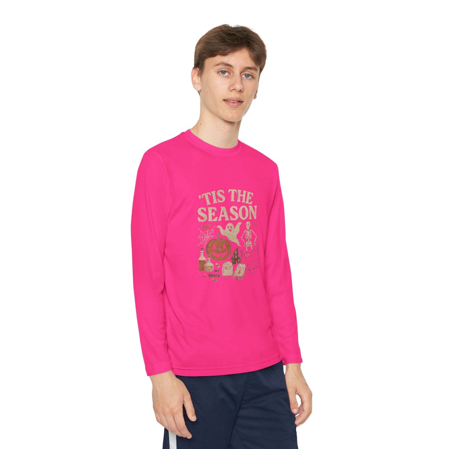 ‘Tis the Season Halloween  | Vintage Spooky Season Shirt with Ghost, Skeleton & Pumpkin | Retro Halloween Graphic Tee for Fall