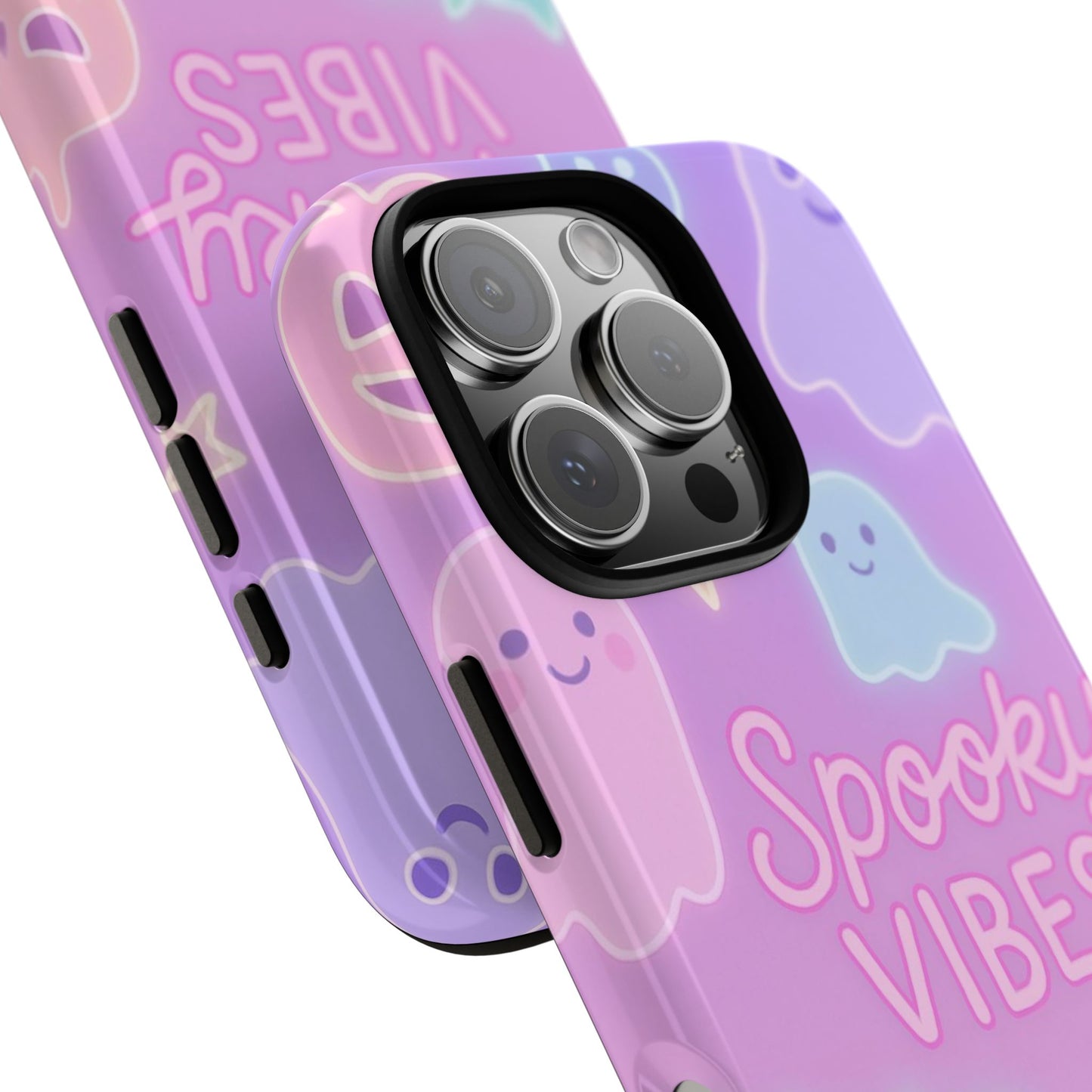 Spooky Vibes Pastel Halloween Design | Cute Ghosts, Pumpkins & Bats Aesthetic Phone Cases
