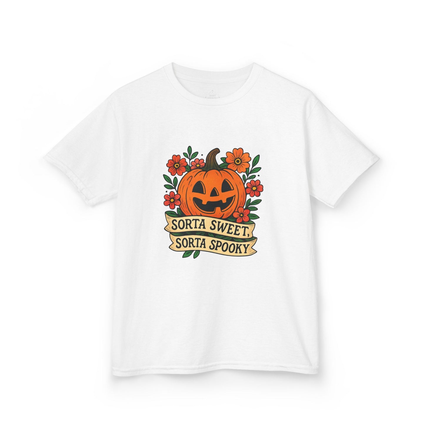 Cute Pumpkin Design – Sorta Sweet, Sorta Spooky Halloween Artwork , Kids T-Shirts