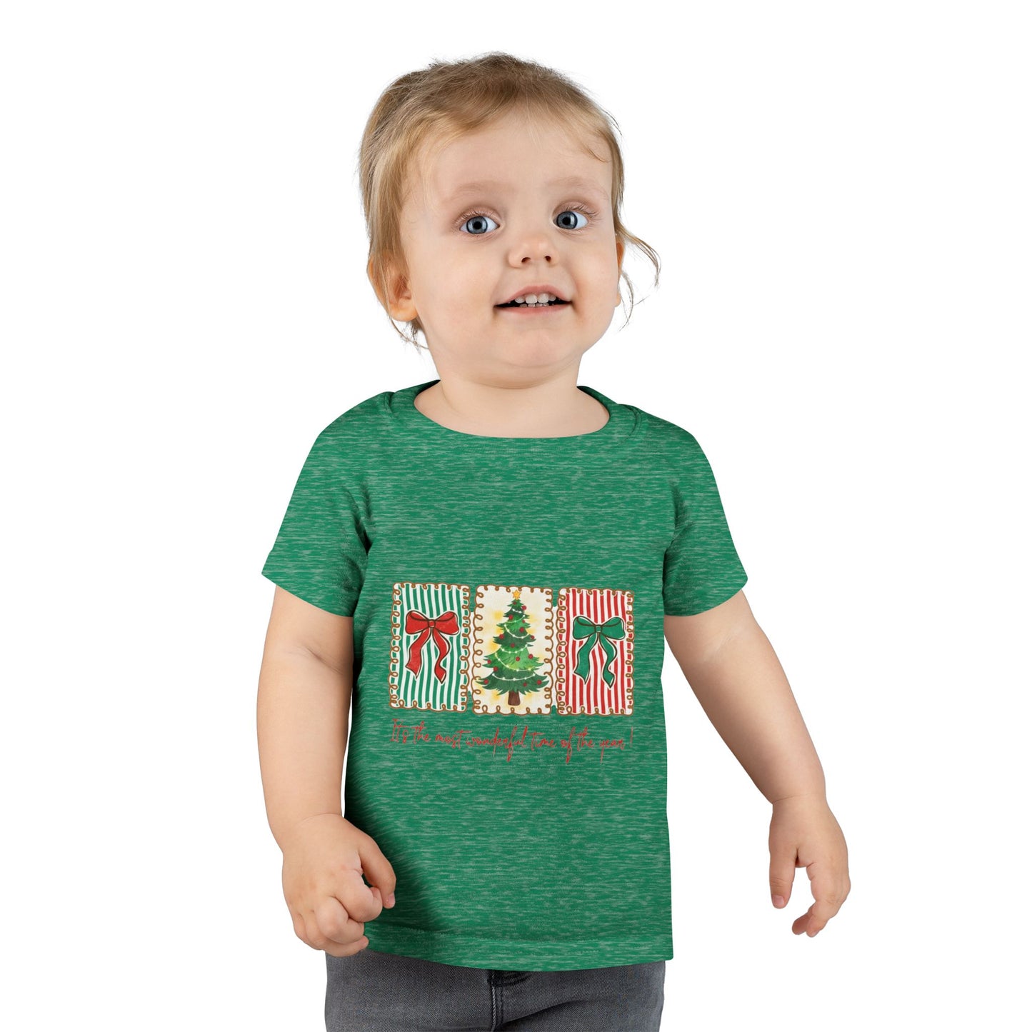 Festive Christmas Tree & Bow Design | It’s the Most Wonderful Time of the Year – Holiday Shirt, Mug, Tote & Home Decor Toddler T-Shirt